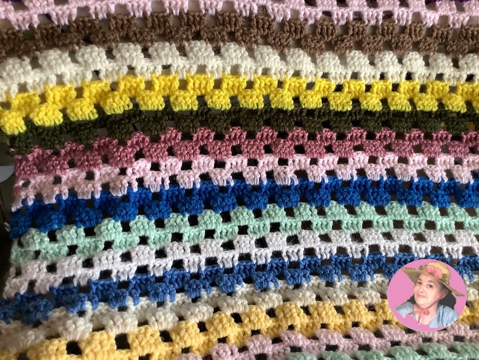 Muestra de Colcha de gancho o crochet 