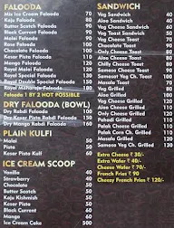 Royal Falooda And Juice Centre menu 4