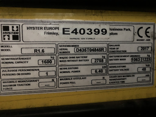 HYSTER R1.6