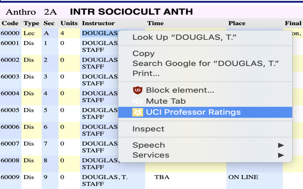 UCI Professor Ratings Preview image 3