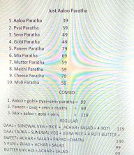 Just Aloo Paratha menu 1