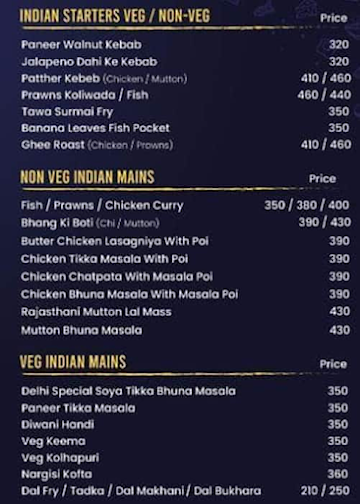 Mauj Masti Cafe & Lounge menu 