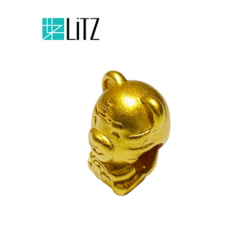 SPECIAL] LITZ 999 (24K) Gold Tiger With Bracelet 福气虎手绳