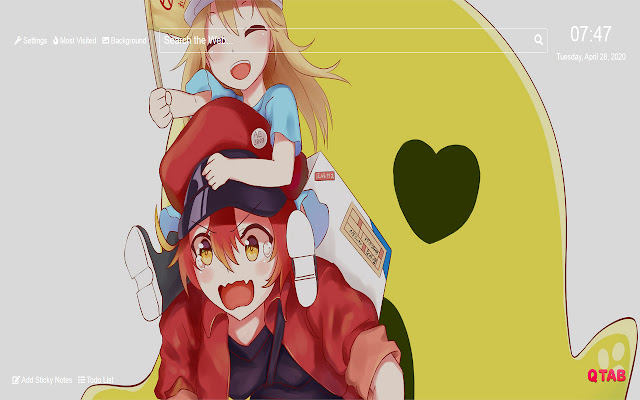 Cells at Work! Wallpaper for New Tab