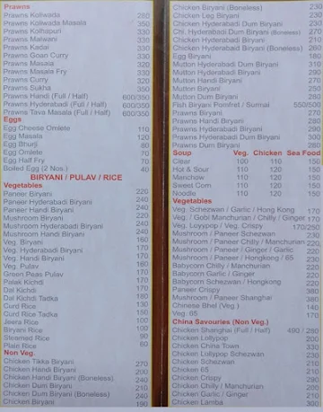 Ratna Family Restaurant & Bar menu 