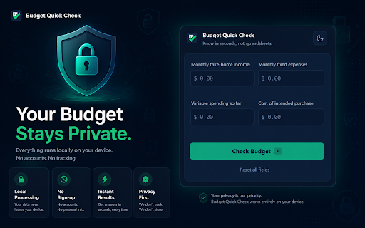 Budget Quick Check screenshot 3