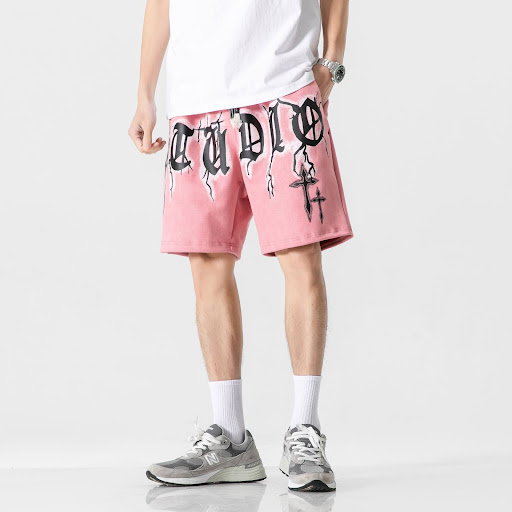 Title 2, Mens Hip Hop Letter Print Sports Shorts Loose ...