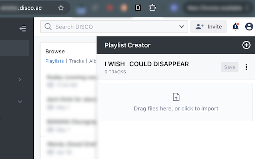 Disco Playlist Creator Toggle