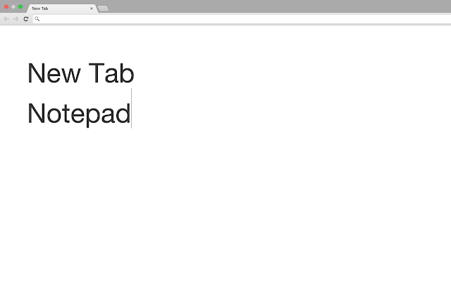 New Tab Notepad chrome extension