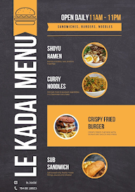 Le Kadai menu 1