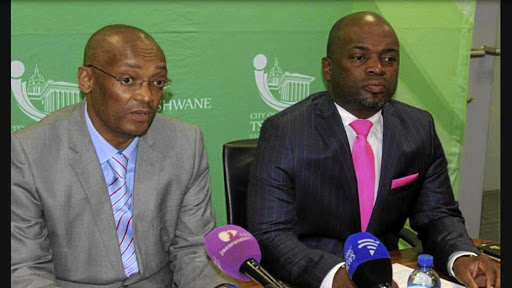 City of Tshwane manager Moeketsi Mosola, left, and mayor Solly Msimanga are once again at loggerheads. This time it's over the appointment of an acting city manager.