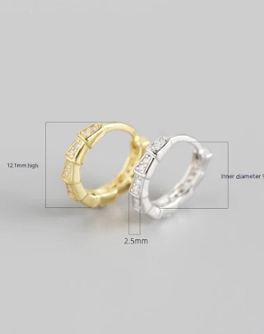 Boucle d'oreille S925 Argent Sterli - 0