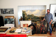 Expert art restorer Ernest Bellingan in his Johannesburg studio.