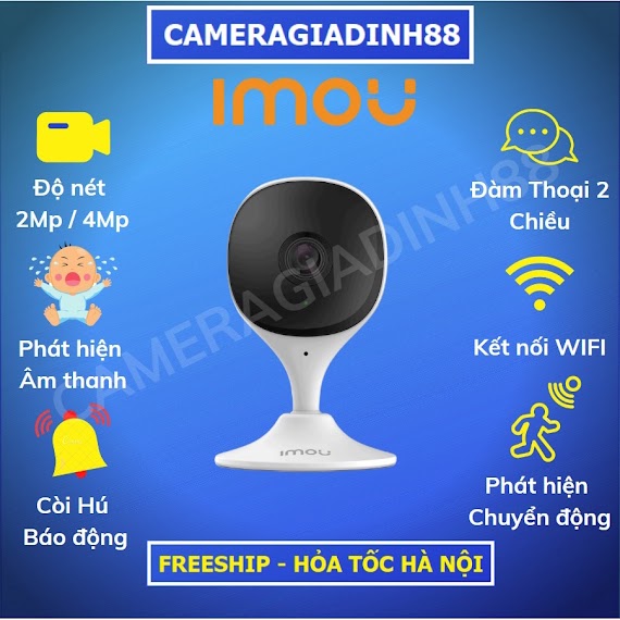 Camera Wifi Trong Nhà Imou C22Cp C22Sp 2M 1080P Cue 2C 2E C22Ep Đàm Thoại 2 Chiều Fullhd Dahua