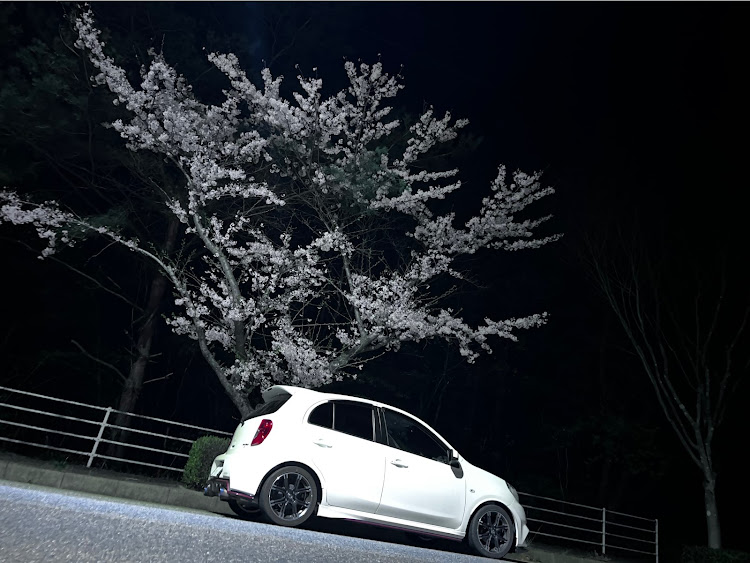 マーチのK13改・夜桜・サクラと愛車に関するカスタム事例の投稿画像1枚目