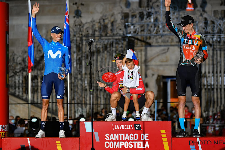 podium Vuelta Mas Roglic Haig