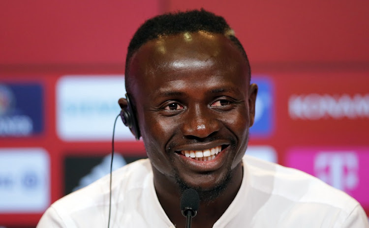 Sadio Mane is presented as new player of FC Bayern Munich during a press conference at Allianz Arena in Munich on June 22 2022.