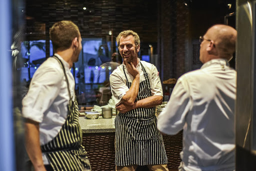 Chefs Ryan Cole, Luke Dale-Roberts and Emmanuel Pauliat.