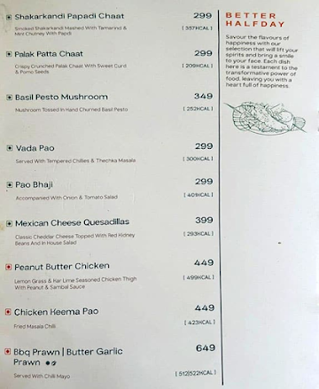 Peepal Cafe & Diner menu 