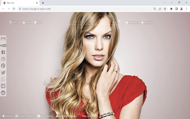 Taylor Swift Wallpaper chrome extension