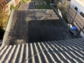 flat roof replacement with new GRP ( fibreglass) album cover