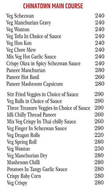 Vriddhi 761 Kitchen menu 