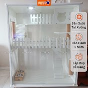 Tủ Mèo Petto Khách Sạn Cho Mèo 3 Tầng Bằng Gỗ Thiết Kế Hiện Đại Kèm Đèn Led Cao Cấp Xản Xuất Tận Xưởng Cc007_1