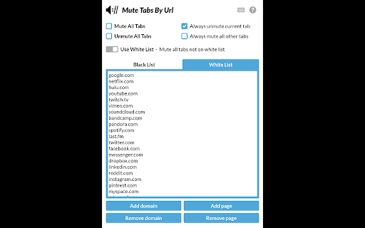 Mute Tabs By Url