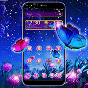 Colorful Butterfly Star Night Theme  Icon