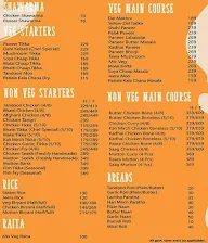 Patiala Express menu 1