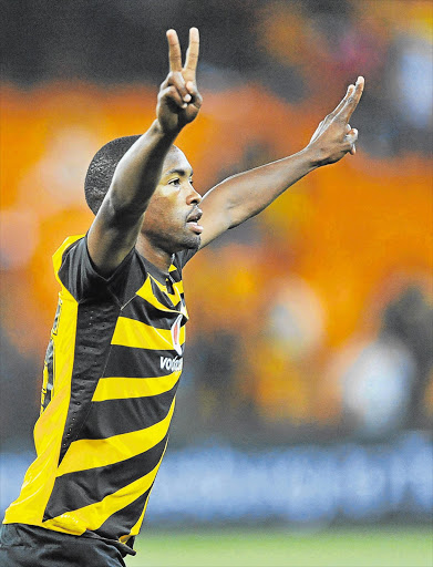 Bernard Parker of Kaizer Chiefs celebrates scoring against Black Leopards at the FNB stadium on Saturday Picture: DUIF DU TOIT/GALLO IMAGES