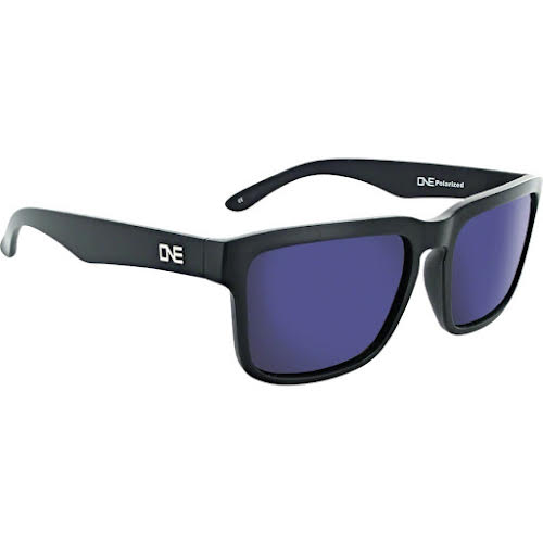 Optic Nerve ONE Mashup Sunglasses - Matte Black/Polarized Smoke with Blue Mirror