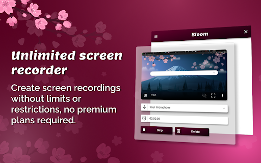 Unlimited Free Screen Recorder - Bloom Preview 2