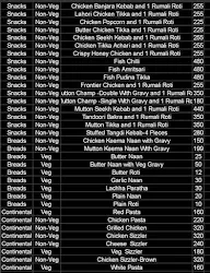 Amritsari Darbar menu 1