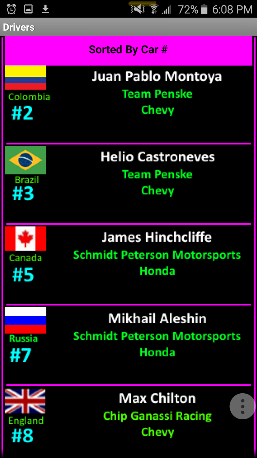 Indycar Calendar 2016 Screen 2