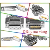 Đầu Hàn Db15 (2 Hàng) Mạ Vàng 5U Kèm Vỏ Ốp Kim Loại. Nối Cáp Com Máy Công Nghiệp Cnc, Tạo Cáp Db15 Sang Db9, Db25, Db37