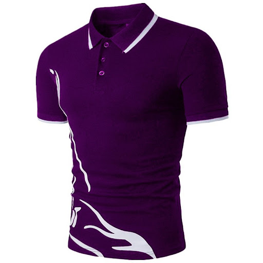 Title 5, Mens Printed Lapel Polo Shirt Short Sleeves – ...