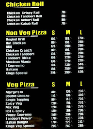 King's Burgers menu 2