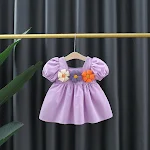 3 Flowers Floral Skirt Purple