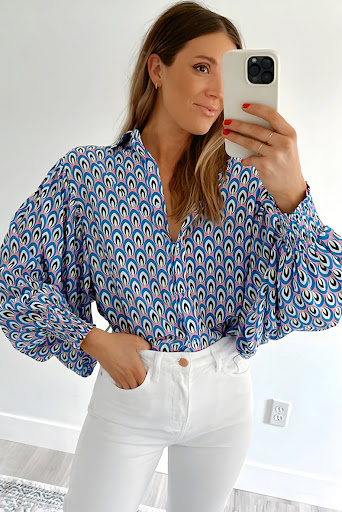 Title 4, Fashion New Lapel Long Sleeve Shirt Women. Styl...