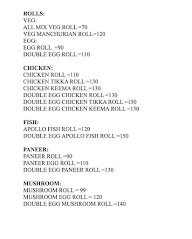 Night Foodii menu 5