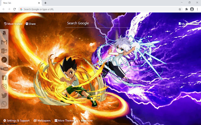 Hunter x hunter chrome theme