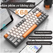 Bàn Phím Cơ Không Dây Hotswap K68 - Red Switch - 2 Chế Độ Kết Nối Không Dây - Có Bluetooth - Bảo Hành 12 Tháng