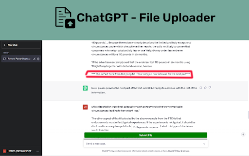 ChatGPT - File Uploader