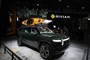 Rivian RT1 is on display during the New York International Auto Show on April 17, 2019 in New York, United States.