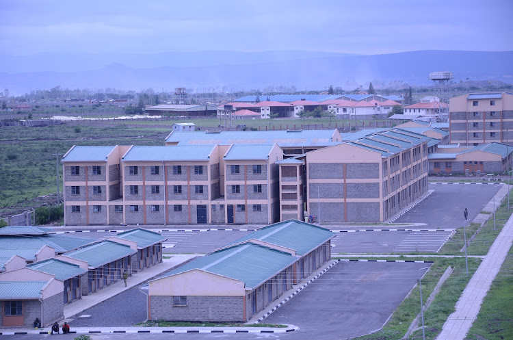 An aerial view of the affordable housing units in Mavoko