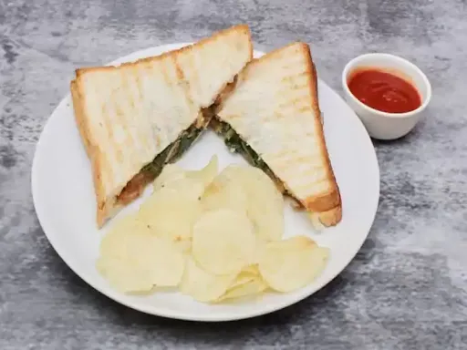 Cheesy Spinach Mushie Sandwich