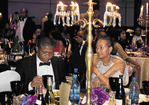 Minister of Sport Fikile Mbalula and his wife Nozuko celebrate his 40th birthday in Centurion, Tshwane Picture: JAMES OATWAY