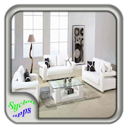 White Leather Living Room Set  Icon