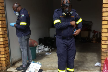 Police arrested three men suspected of manufacturing drugs in a complex in Centurion.